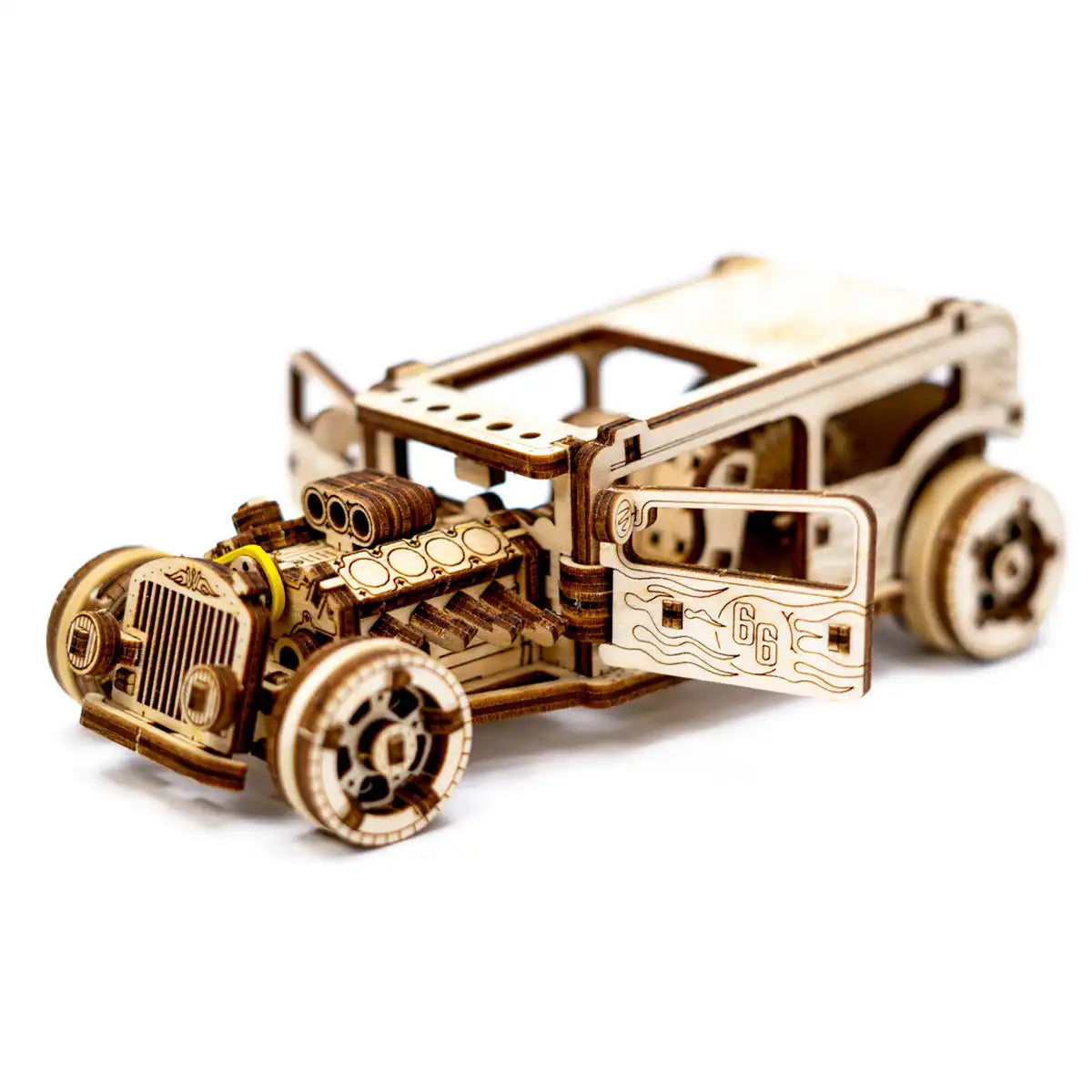 3D Wooden Car Puzzle – Hot Rod