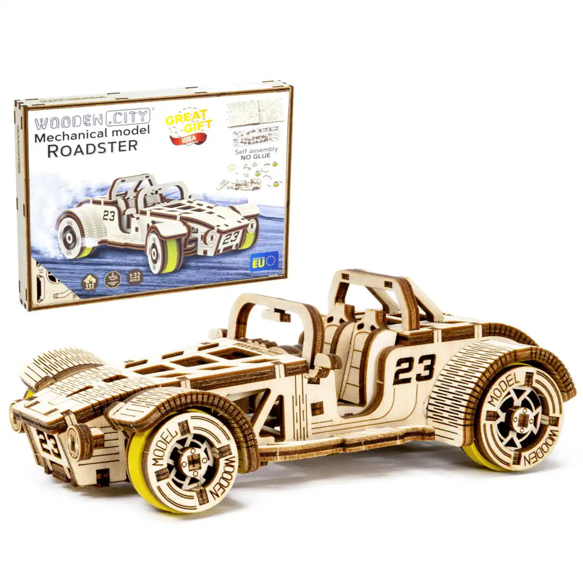 3D Wooden Car Puzzle – Roadster