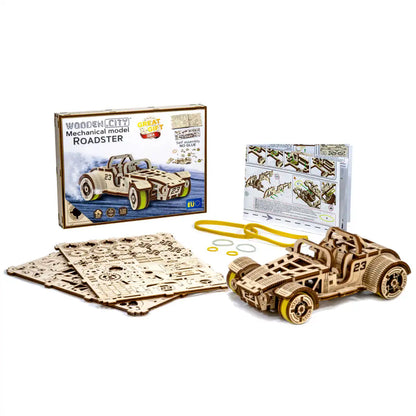 3D Wooden Car Puzzle – Roadster
