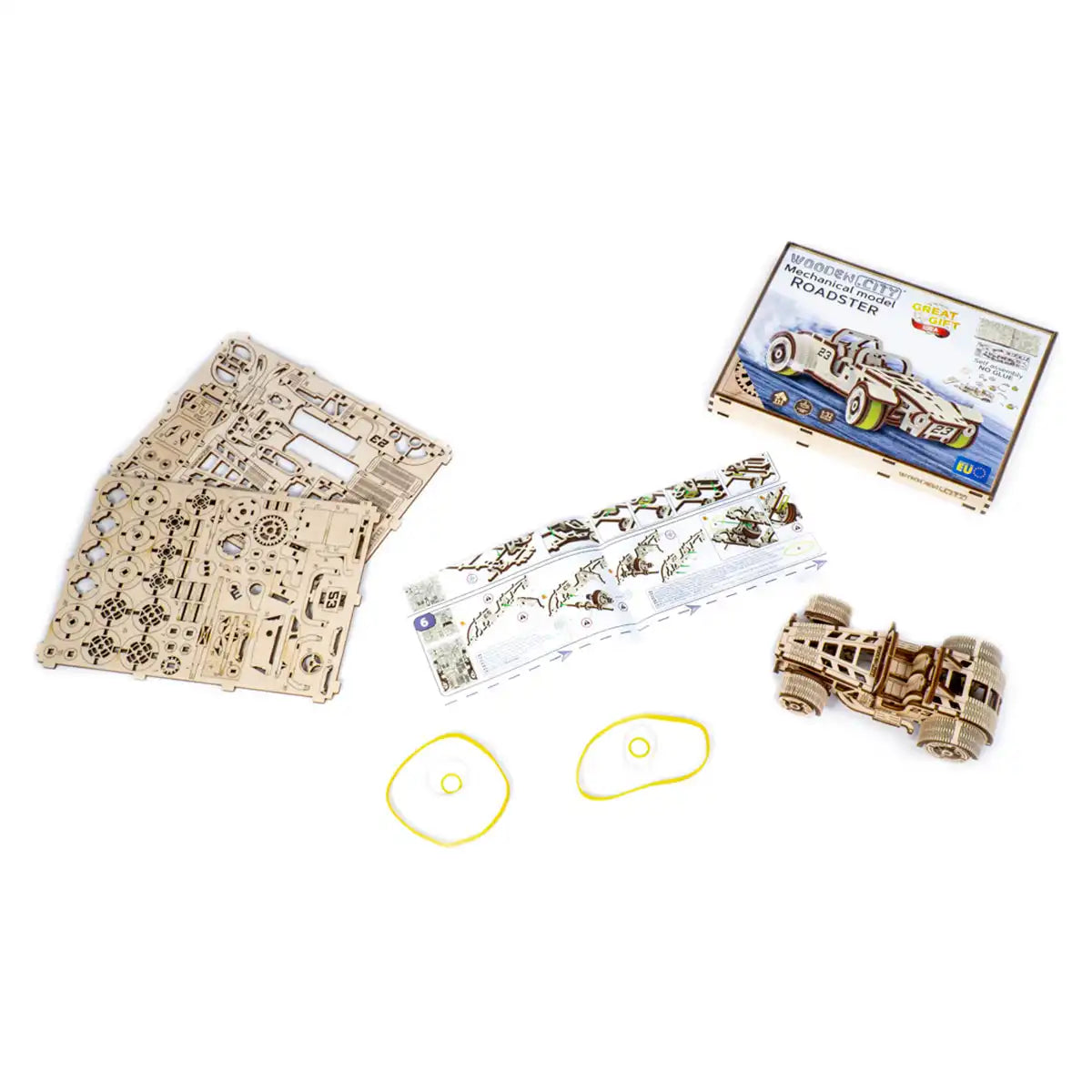 3D Wooden Car Puzzle – Roadster