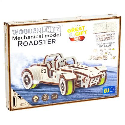 3D Wooden Car Puzzle – Roadster
