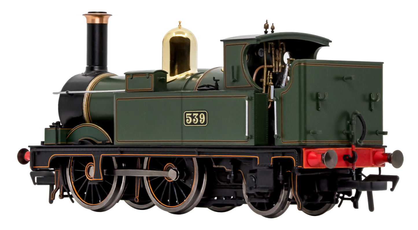 GWR 517 Class 0-4-2 539 Lined G.W. Green Black Frames Steam Locomotive