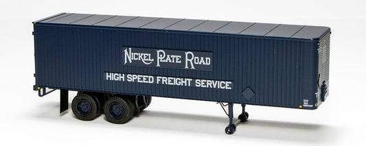 HO 35' Fruehauf Integral-Post Volume Van - Nickel Plate - Trailer #1