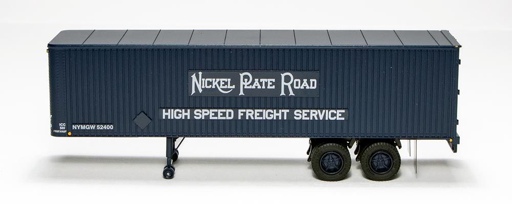 HO 35' Fruehauf Integral-Post Volume Van - Nickel Plate - Trailer #1