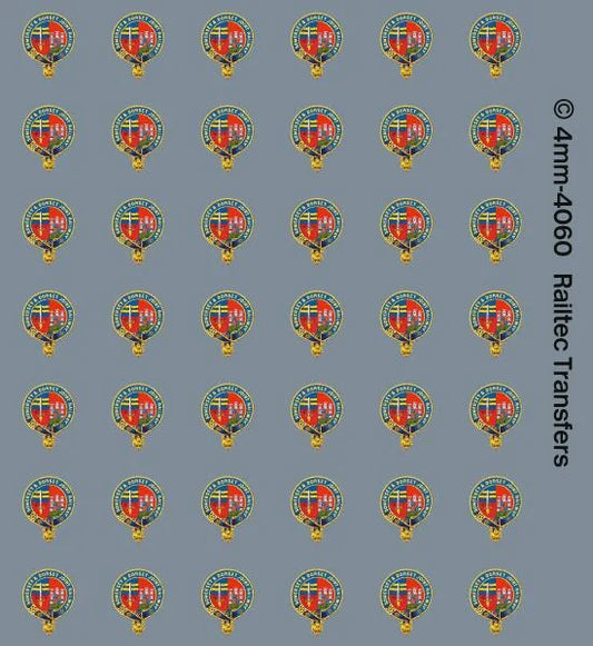 S&DJR Somerset & Dorset Crests OO Gauge Waterslide Decals