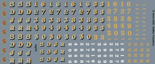 S&DJR Somerset & Dorset locos (blue shading) OO Gauge Waterslide Decals