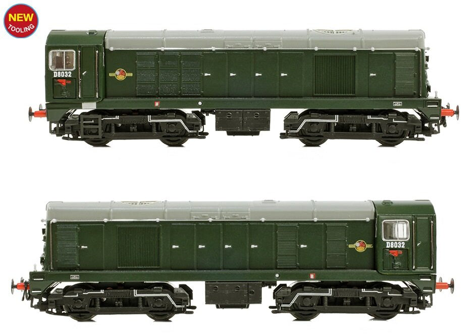 371-030A Class 20/0 Disc Headcode & Tablet Catcher D8032 BR Green (Late Crest) Diesel Locomotive