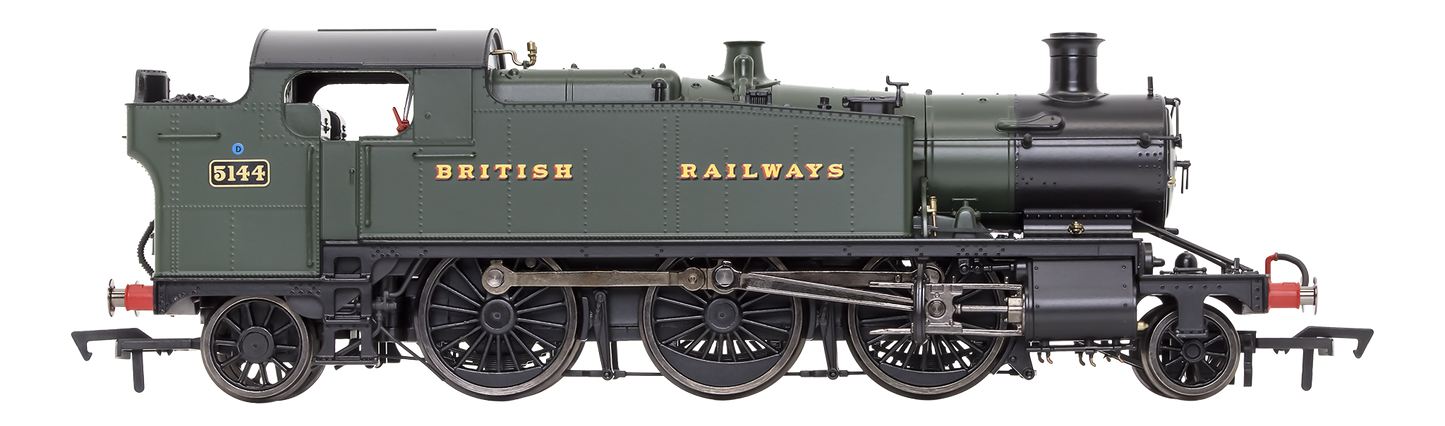 Large Prairie 5144 GWR Green British Railways Steam Locomotive - DCC Fitted