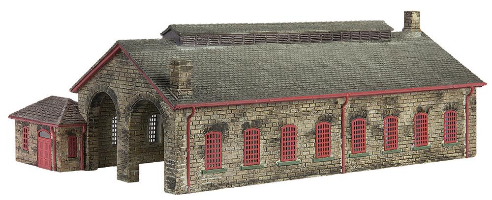 Two Road Stone Engine Shed Red