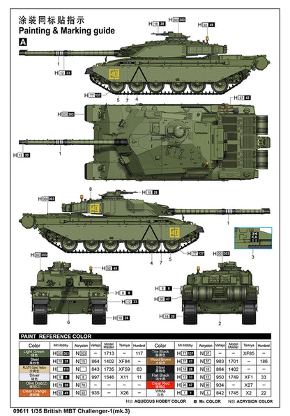 PKTM09611 British Army Challenger 1 Mk 3 Main Battle Tank