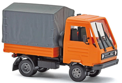 BUS42253 Multicar M26 with flatbed/tarpaulin, orange
