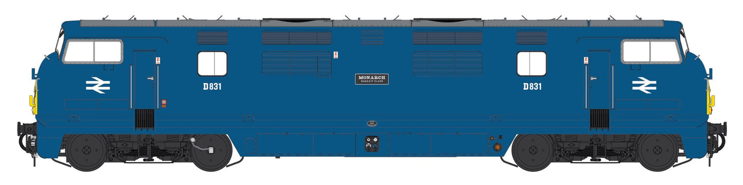 Class 42 'Warship' V1 BR Blue SYP 'Monarch' No.D831 Diesel Locomotive