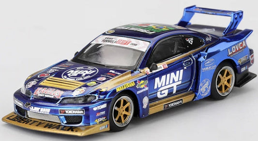MGT01157-R Nissan LB-Super Silhouette S15 Silvia No.555 Mini GT Formula Drift