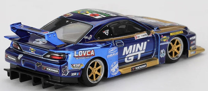 MGT01157-R Nissan LB-Super Silhouette S15 Silvia No.555 Mini GT Formula Drift