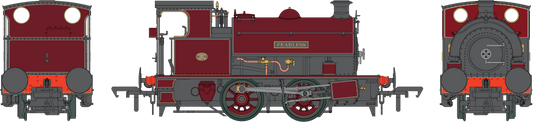 4S-024-016S Hawthorn Leslie 0-4-0ST Maroon Lined Straw 'Fearless' Steam Tank Locomotive - DCC Sound