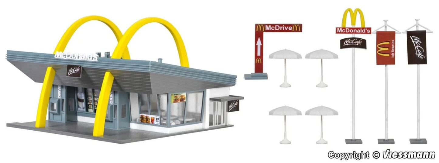 McDonald's Fast Food Restaurant with McDrive Building Kit