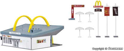 McDonald's Fast Food Restaurant with McDrive Building Kit