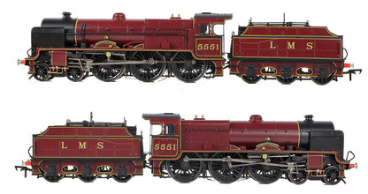 31-215 LMS 5XP 'Patriot' 5551 'The Unknown Warrior' LMS Lined Crimson Steam Locomotive