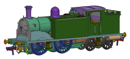 Class 439 Caledonian 0-4-4T 15216 LMS Lined Black Steam Locomotive - DCC Sound Deluxe