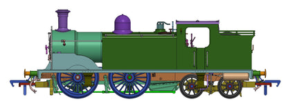 Class 439 Caledonian 0-4-4T 15216 LMS Lined Black Steam Locomotive - DCC Sound Deluxe