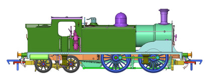 Class 439 Caledonian 0-4-4T 15216 LMS Lined Black Steam Locomotive - DCC Sound Deluxe