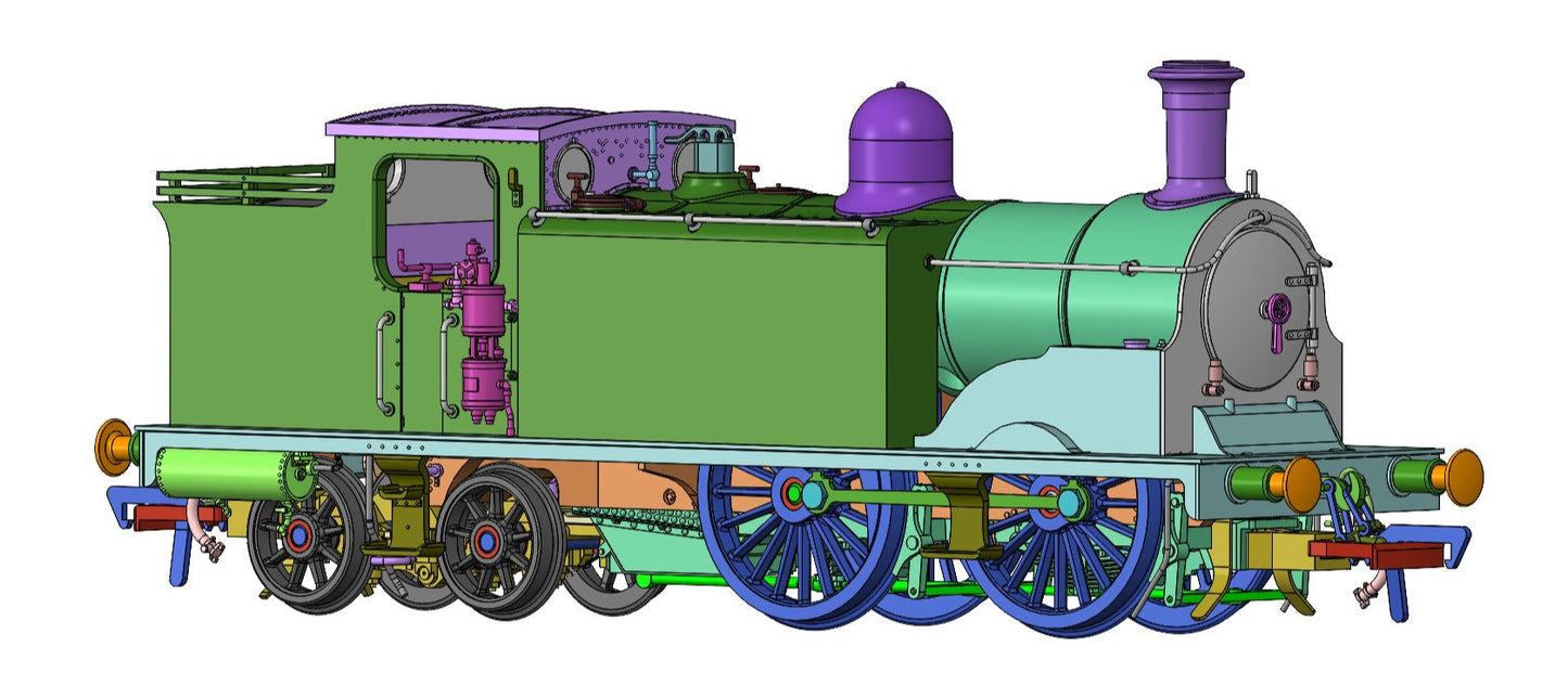 Class 439 Caledonian 0-4-4T 15216 LMS Lined Black Steam Locomotive - DCC Sound Deluxe