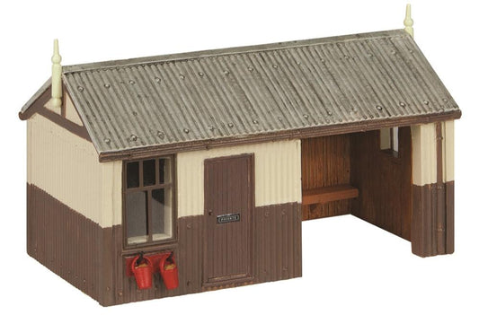 Narrow Gauge (OO9) Corrugated Platform Shelter and Office Chocolate