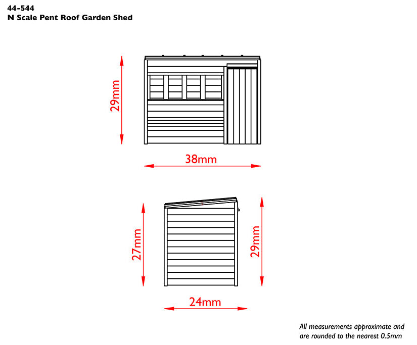 44-544 Pent Roof Garden Shed