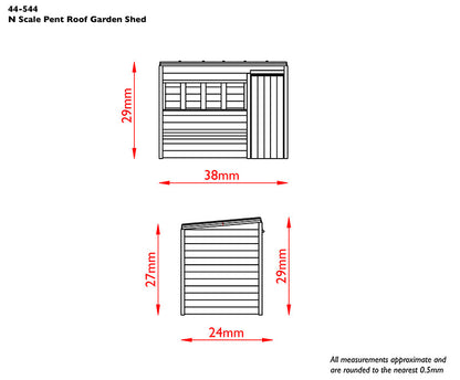 44-544 Pent Roof Garden Shed