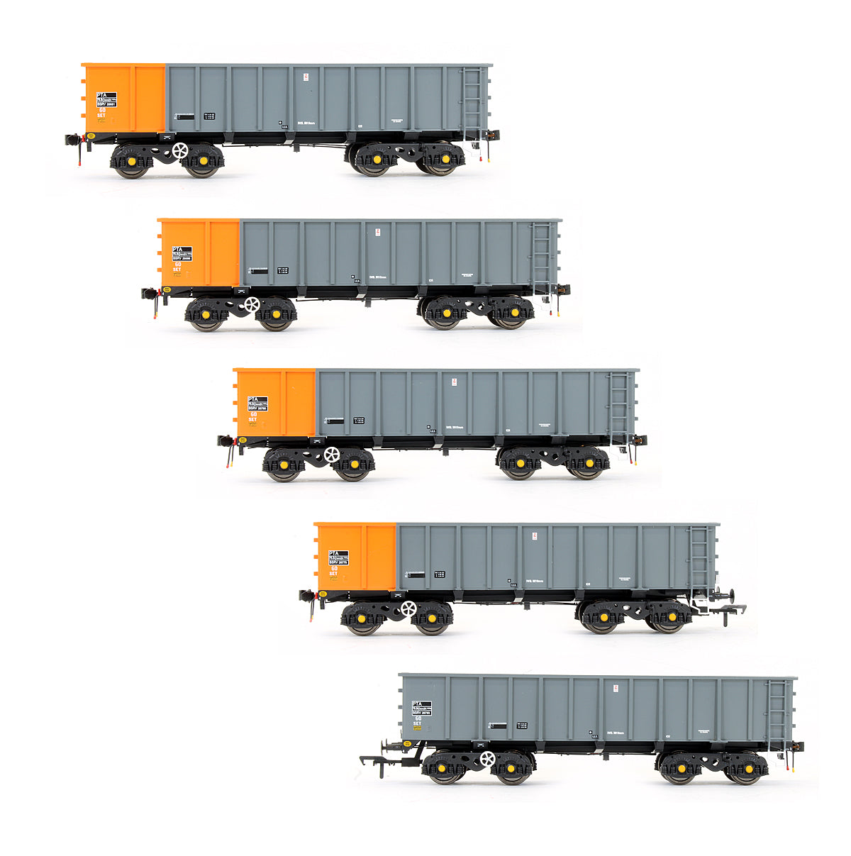 Pre-Owned ACC2100-BSC PTA/JTA+JUA Bogie Tippler Pack - British Steel Grey & Orange (Inner + Outer)