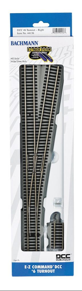 E-Z Command DCC #6 Turnout – Right