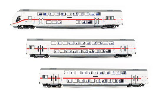 Pre-Owned Set Of 3 TWINDEXX DB Intercity Double Deck Coaches