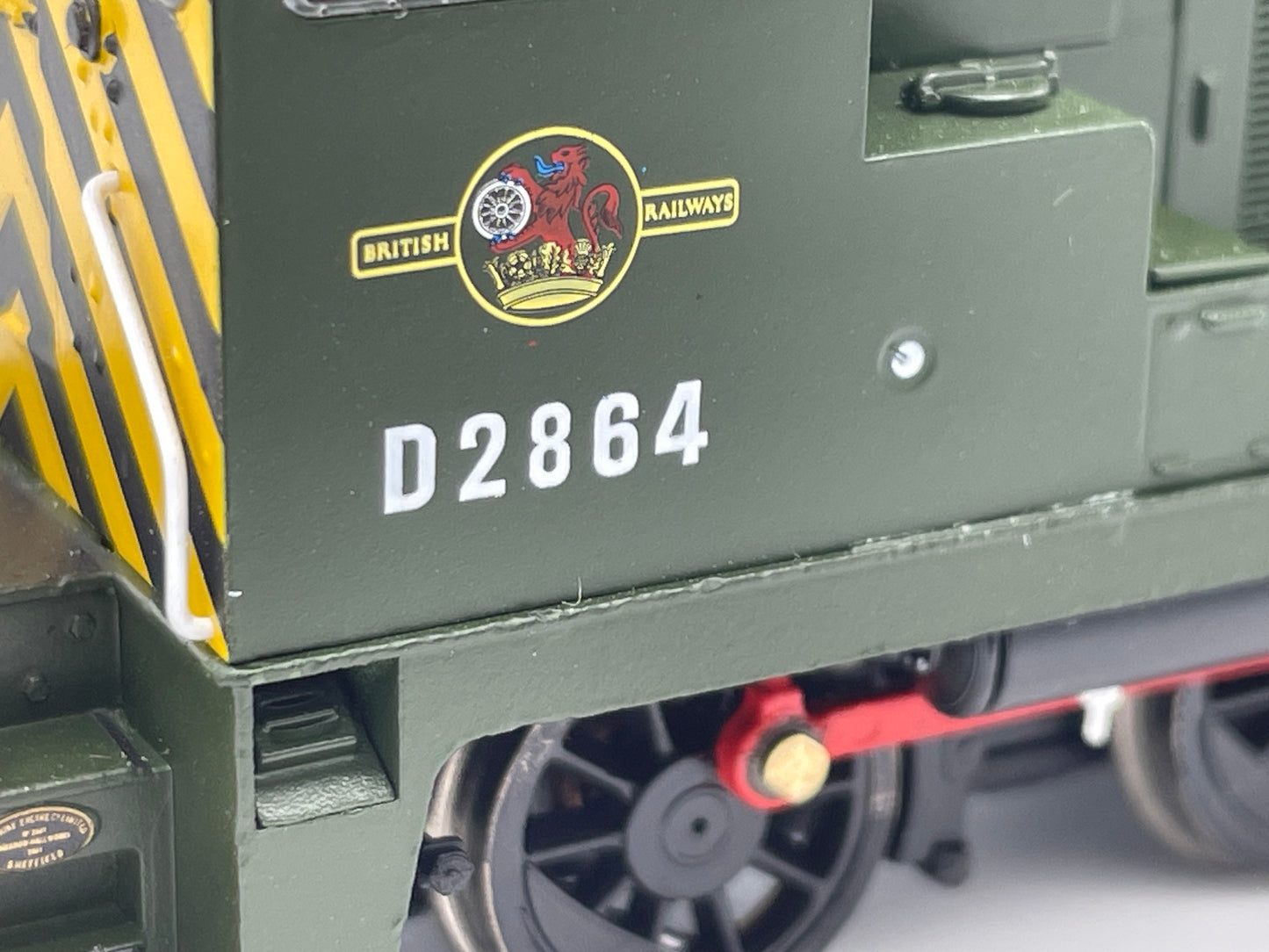 Class 02 D2864 BR Green Wasp Stripes with Yellow Bufferbeam Diesel Locomotive