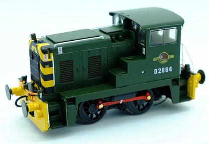 Class 02 D2864 BR Green Wasp Stripes with Yellow Bufferbeam Diesel Locomotive