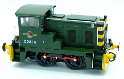 Class 02 D2864 BR Green Wasp Stripes with Yellow Bufferbeam Diesel Locomotive