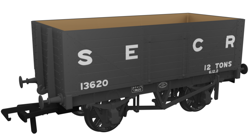 SECR 12T 7 Plank Mineral Wagon (SR Dia.1357) SECR (Late) No.13620