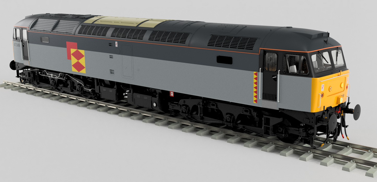 Highly Detailed Premium Weathered Class 47 Railfreight Distribution No.47049 Diesel Locomotive