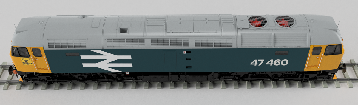 Class 47 Model Cavalex Models CM-47460-LL Class 47 BR Blue Large Logo – Rails