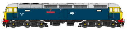 Highly Detailed Premium Weathered Class 47 BR Blue 'Great Eastern' No.47581 Diesel Locomotive