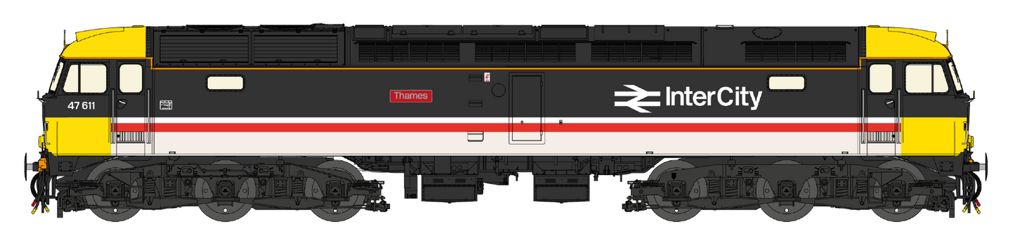 Highly Detailed Premium Weathered Class 47 Intercity Executive 'Thames' No.47611 Diesel Locomotive