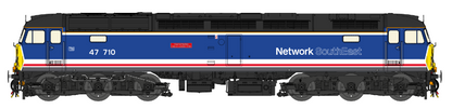 Highly Detailed Premium Weathered Class 47 Revised Network SouthEast No.47710 Diesel Locomotive - DCC Sound