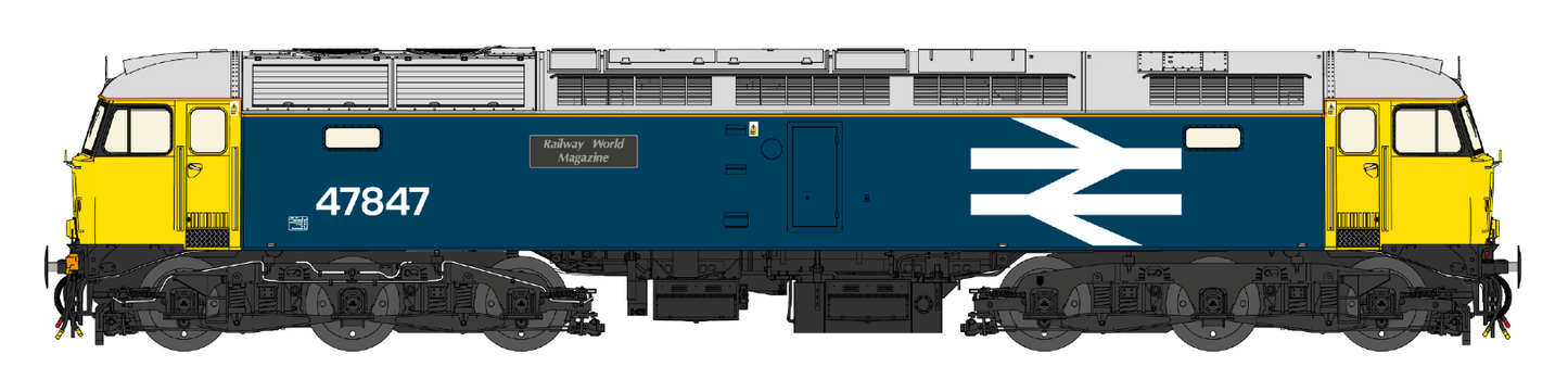 Highly Detailed Premium Weathered Class 47 BR Blue/Large Logo Cross Country Farewell No.47840/847 Diesel Locomotive Twin Pack