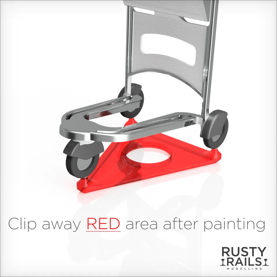 OO Gauge Luggage Trolley (Pack of 6) - Unpainted