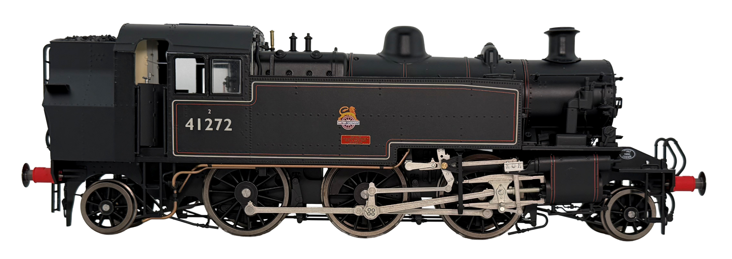 LHT-S-041-003 Ivatt Class 2 2-6-2T 41272 BR Lined Black Early Crest Push Pull Steam Locomotive