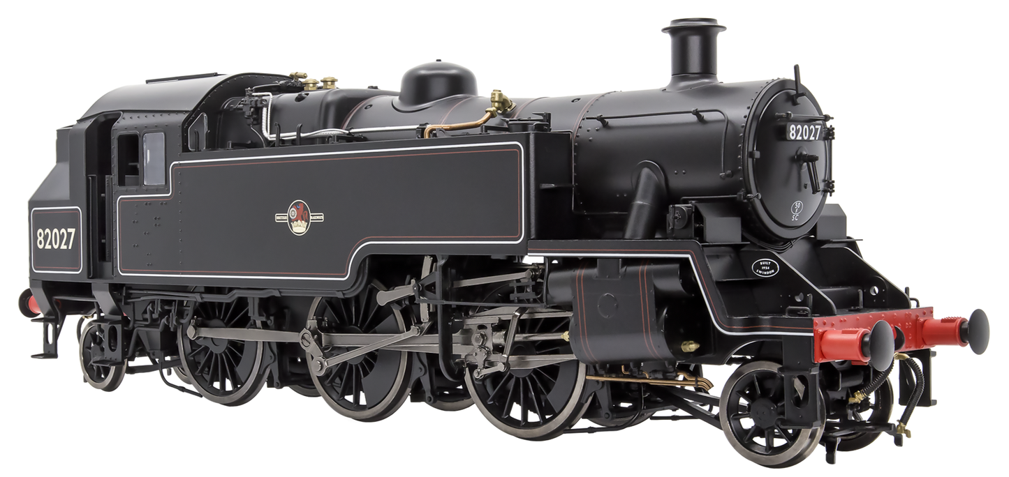 British Railways Standard 3MT 2-6-2T Lined Black Late Crest 82027 - Steam Tank Locomotive