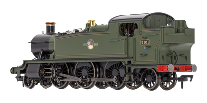 Large Prairie 5101 Lined BR Green Late Crest Steam Locomotive