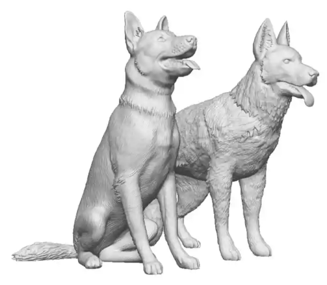 N Gauge - Pets, Wildlife & Livestock - German Shepherds x2