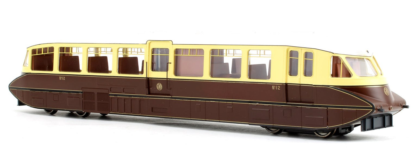Pre-Owned Streamlined Railcar GWR Lined Chocolate/Cream Diesel Locomotive No.12