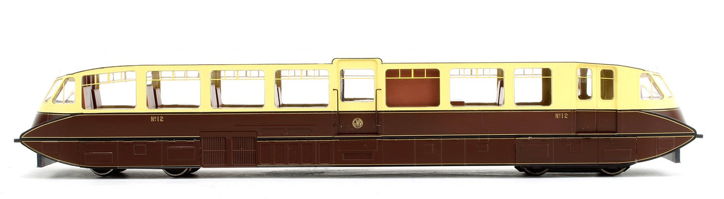 Pre-Owned Streamlined Railcar GWR Lined Chocolate/Cream Diesel Locomotive No.12
