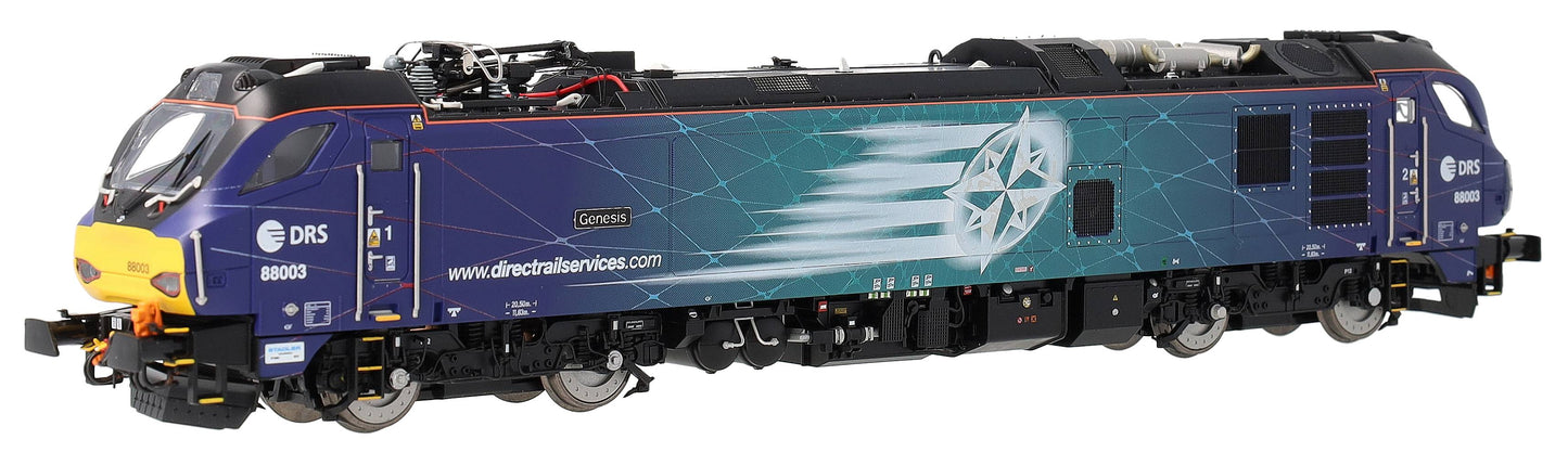 4D-088-002S Class 88 'Genesis' 88003 DRS Electro-Diesel Locomotive (DCC Sound & Working Pantograph)